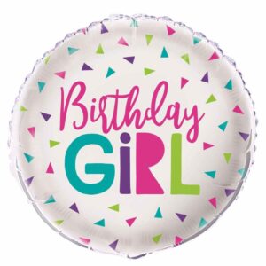 Balloon Foil 45cm Birthday Girl Ea