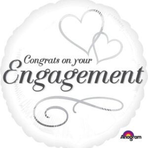 Balloon Foil 45cm Congrats on your Engagement Ea