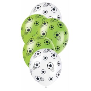 Balloons Latex 28cm Soccer Assorted Pk 5