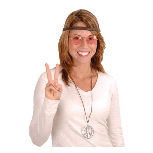 Costume 60’s Hippie Dress up Kit Ea