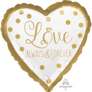 Balloon Foil 45cm Love Always Heart Ea