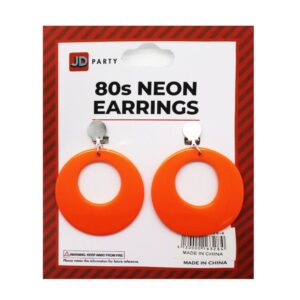 Earrings Clip On Orange Pk 2