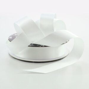 New Ribbon Satin 25mm x 30m White ea