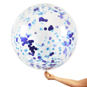 Confetti Jumbo Balloon Handsome Blues Uninflated Each
