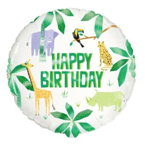 Balloon Foil 45cm Animal Safari Ea