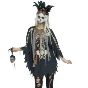 Costume Halloween Voo Doo Poncho Up To Size 14 Ea LIMITED STOCK