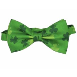 St Pat’s Bow Tie with Shamrock Design Ea