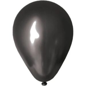 Balloon Latex 28cm Premium Chrome Black pk 25