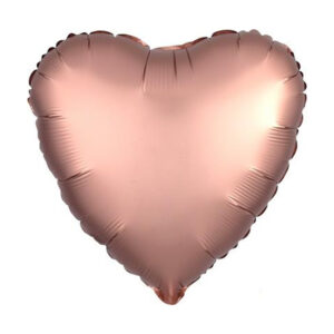 Balloon Foil 45cm Heart Satin Luxe Rose Copper Ea