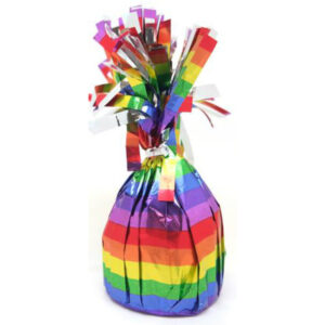 Balloon Weight Foil Rainbow Ea