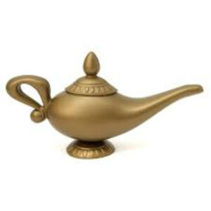 Genie Lamp Plastic Gold 22cm Ea