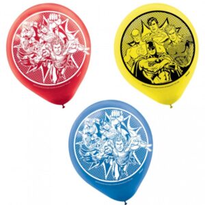 Justice League Latex Balloon 28cm Pk 6