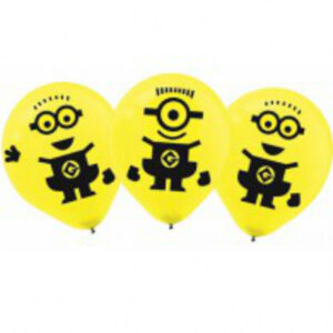 Minions Latex Balloon 28cm Pk 6
