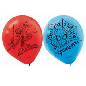 Spider-Man Latex Balloon 28cm Pk 6