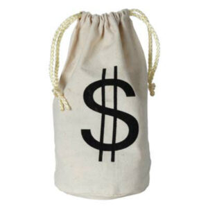 Money Sack Calico 21cm x 16cm Ea