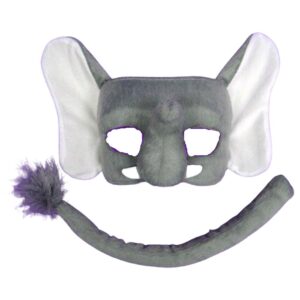 Animal Mask and Tail Set Elephant Deluxe Ea