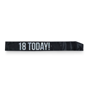 Sash Satin Flashing 18 Today Black ea