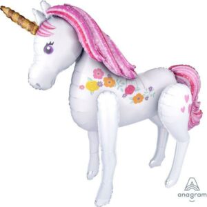 Balloon Foil AirWalker Unicorn 106cm x 116cm Ea