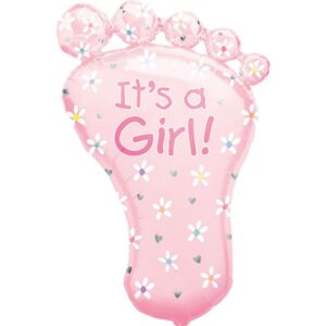 Balloon Foil SuperShape Its a Girl Foot 82cm Ea