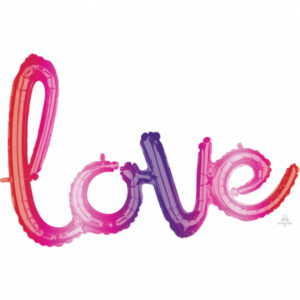 Balloon Foil Script Word LOVE Ombre 78cm Ea LIMITED STOCK