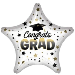 Balloon Foil 45cm Congrats Grad Star Ea