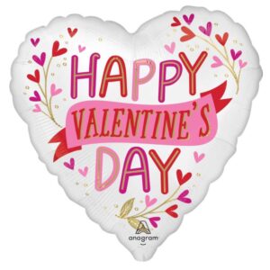 Balloon Foil Jumbo Valentine Botanical 71cm Ea