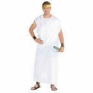 Costume Toga White Adult Standard Ea