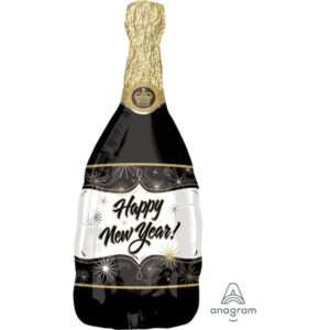 Balloon Foil SuperShape New Year Champagne 91cm Ea