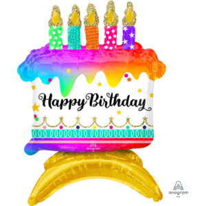 Balloon Foil Decor Birthday Cake 35cm x 45cm Ea