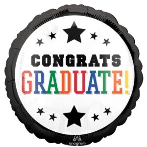 Balloon Foil 45cm Congrats Grad Brights Ea