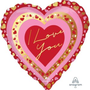 Balloon Foil Jumbo I Love You Hearts 71cm Ea