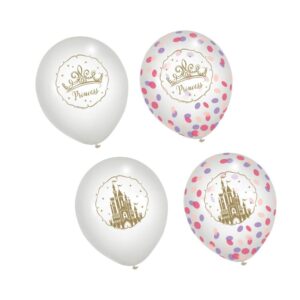 Disney Princess Latex Confetti Balloon 28cm Pk 6