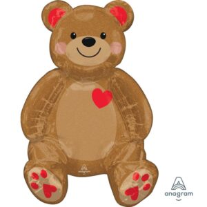 Balloon Foil Multi Teddy Sitting 48cm x 43cm Ea
