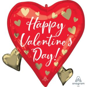 Balloon Foil Supershape Valentine Floarting Hearts 55cm Ea