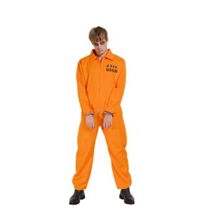 Costume Jail Bird Jumpsuit Adult Large Ea