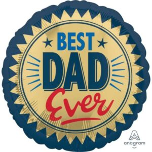 Balloon Foil 45cm Best Dad Ever Stamp Ea