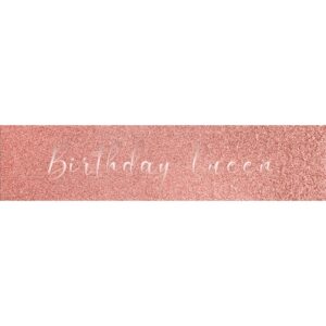 Sash Satin Birthday Queen Glitter Rose Gold Ea
