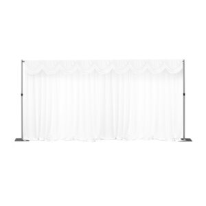 Drape Scallop Top White 6m Wide x 3m Drop & Rigging HIRE Ea
