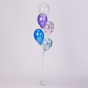 Fancy 5 Confetti Balloon Bouquet Ea