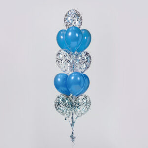Tower of 13 Confetti Balloon Bouquet Ea