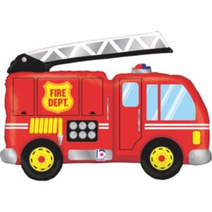 Balloon Foil Supershape Fire Truck 1m Ea