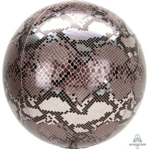 Balloon Foil Orbz Snake Print 38cm x 40cm Ea
