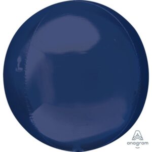 Balloon Foil Orbz Navy Blue 38cm x 40cm Ea