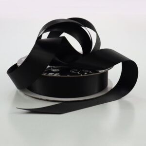 Ribbon Satin 25mm x 30m Black Ea