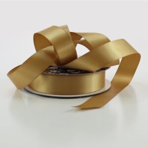 Ribbon Satin 25mm x 30m Gold Ea