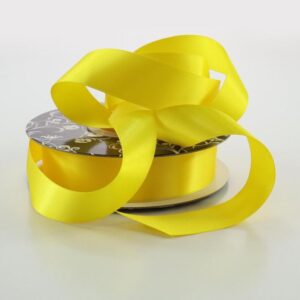 Ribbon Satin 25mm x 30m Yellow Ea