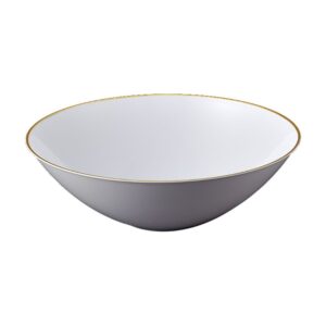 Bowl White Gold Rim 210mm Pk 2