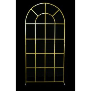 Backdrop Window Arch Metal Gold 1.2m x 2.4m HIRE