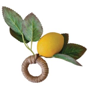 Mediterranean Lemon Napkin Ring Pk 2