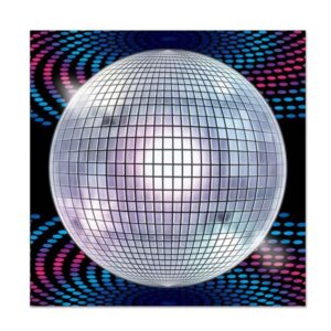 70’s Napkin Disco Ball Lunch Pk 16